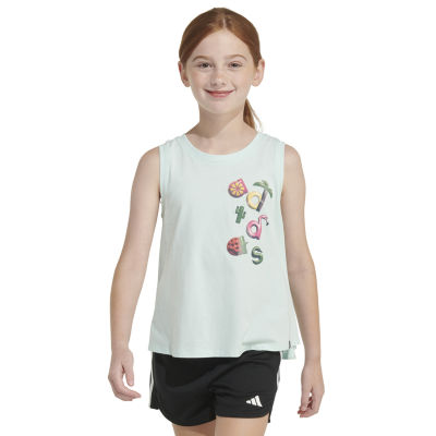 adidas Big Girls Crew Neck Tank Top