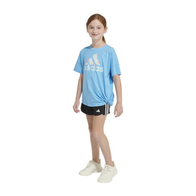 adidas Big Girls Crew Neck Short Sleeve Graphic T-Shirt