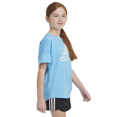 adidas Big Girls Crew Neck Short Sleeve Graphic T-Shirt