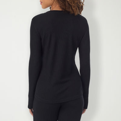 Cuddl Duds Womens Cozy Stretch Crew Neck Long Sleeve Thermal Shirt