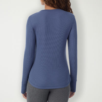 Cuddl Duds Womens Cozy Stretch Crew Neck Long Sleeve Thermal Shirt