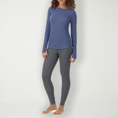 Cuddl Duds Womens Cozy Stretch Crew Neck Long Sleeve Thermal Shirt