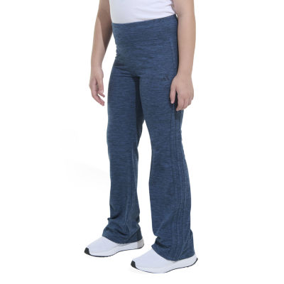 adidas Big Girls Mid Rise Flare Flat Front Pant