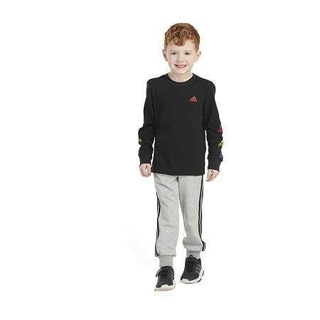 adidas Little Boys 2-pc. Pant Set, 6, Black