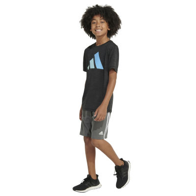 adidas Big Boys Round Neck Short Sleeve Graphic T-Shirt