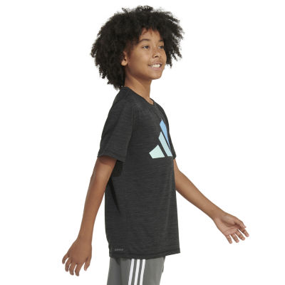 adidas Big Boys Round Neck Short Sleeve Graphic T-Shirt