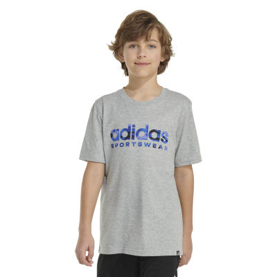 adidas Big Boys Crew Neck Short Sleeve Graphic T-Shirt - JCPenney