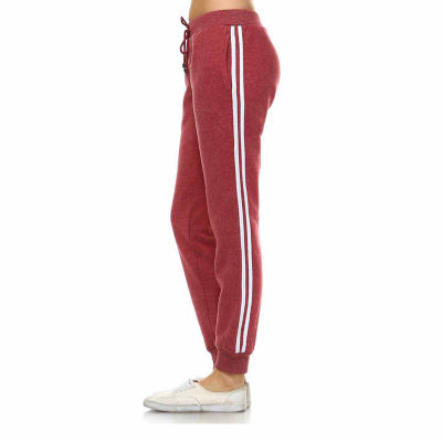 White Mark Amazingly Soft Womens Cuffed Mid Rise Knit Jogger Pant