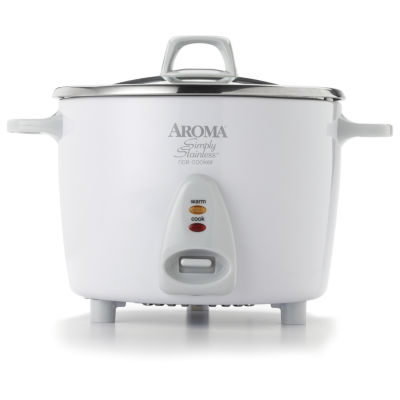 Aroma ARC-747-1NG 14-Cup Rice Cooker and Food Steamer-JCPenney, Color: White