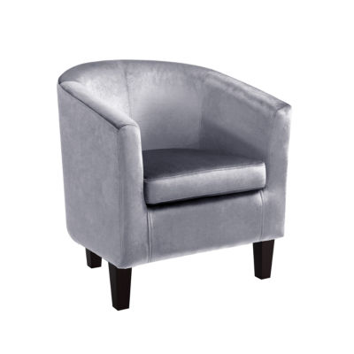 Corliving Antonio Velvet Barrel Chair