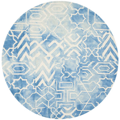 Safavieh Dip Dye Collection Venice Chevron Round Area Rug