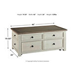 Signature Design by Ashley Roanoke 4-Drawer Lift-Top Coffee Table