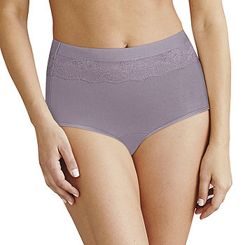 Women's Hi-Cut Panty Stretch Briefs Full Coverage Hipster Underwear Bikini  Underpant Lingerie High waist Menstrual Leak