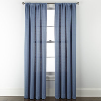 Home Expressions Stockholm Solid Rod Pocket Light-Filtering Single Curtain Panel