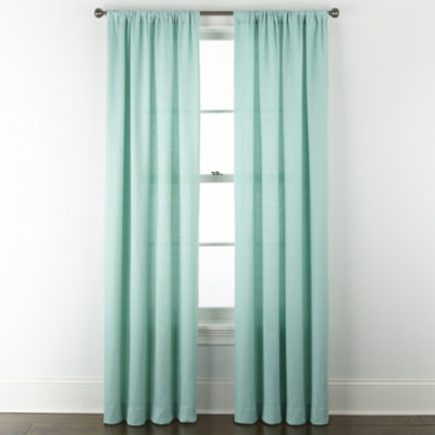 Home Expressions Stockholm Solid Rod Pocket Light-Filtering Single Curtain Panel