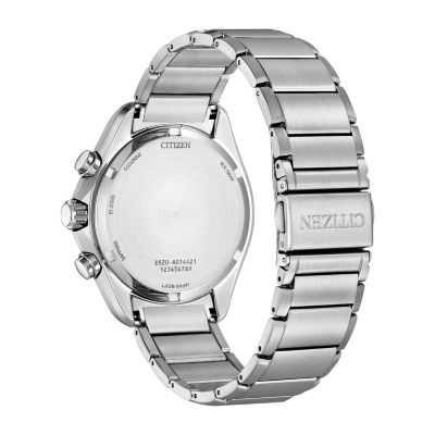 Citizen Sport Luxury Mens Chronograph Silver Tone Stainless Steel Bracelet Watch Bl5600-53e