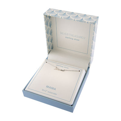 Silver Treasures Mama Womens Sterling Silver 16 Inch Pendant Necklace