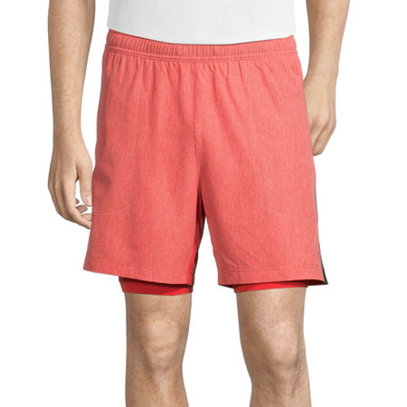 Xersion Mens Moisture Wicking Workout Shorts, Large , Orange