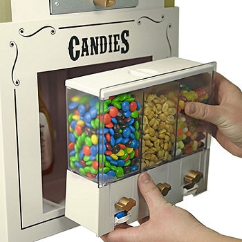 Nostalgia 8 oz Candy Snack Dispensing Popcorn Cart - Black