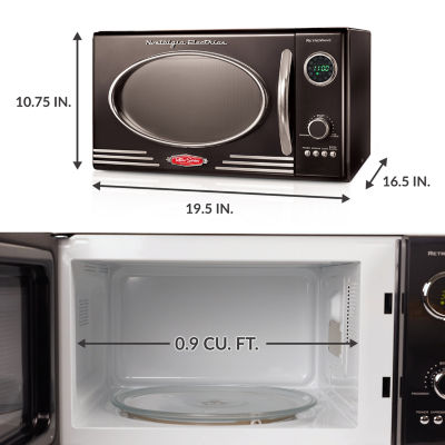 Nostalgia 0.9 cu. ft. Retro Microwave Oven