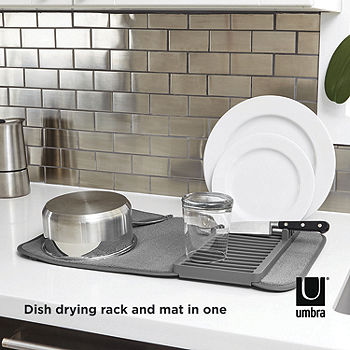 Umbra Udry Mini Charcoal Dish Rack/Drying Mat
