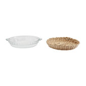 LocknLock Performance Glass 9.5 in. Pie Dish with Lid LLG881 - The