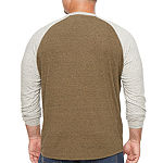 mutual weave Big and Tall Mens Crew Neck Long Sleeve T-Shirt