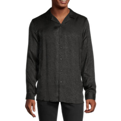 J. Ferrar Mens Slim Fit Long Sleeve Animal Button-Down Shirt, Color ...