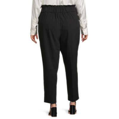 Worthington-Plus Womens Mid Rise Straight Fit Ankle Pant