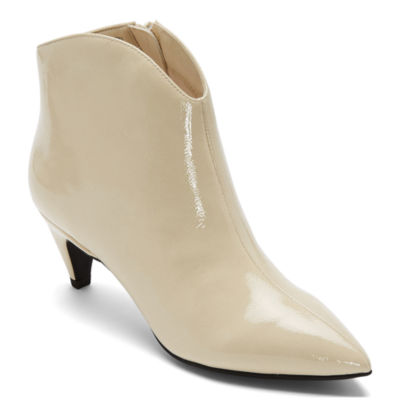 Worthington Womens Marden Kitten Heel Booties, Color Cream JCPenney