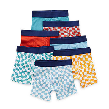 Okie Dokie Toddler Boys 7 Pack Boxer Briefs, Color: Check - JCPenney