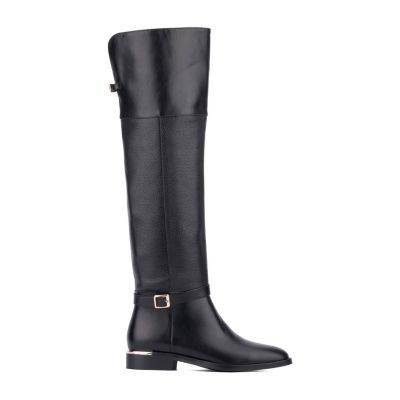 Torgeis Womens Coral Tall Block Heel Over the Knee Boots