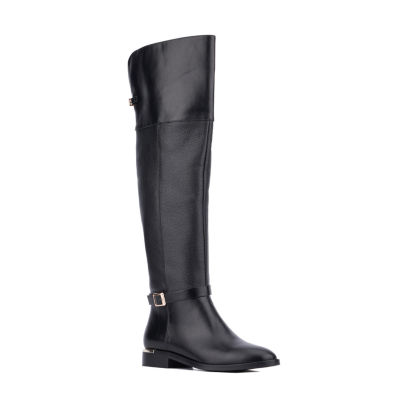 Tall flat outlet heel leather boots