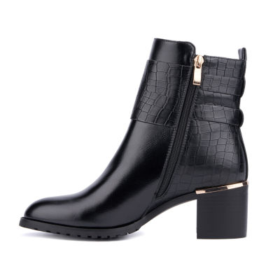 Torgeis Womens Laurel Stacked Heel Booties