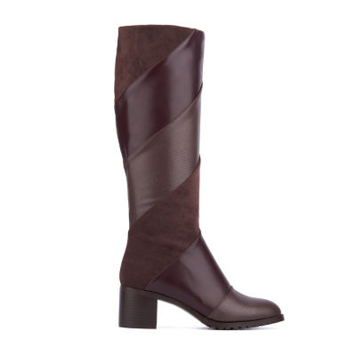 Torgeis Womens Magnolia Tall Stacked Heel Dress Boots