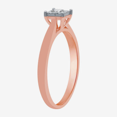 I Said Yes (H-I / I1) Womens 1/4 CT. T.W. Lab Grown White Diamond 14K Rose Gold Over Silver Sterling Solitaire Bridal Set