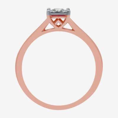 I Said Yes (H-I / I1) Womens 1/4 CT. T.W. Lab Grown White Diamond 14K Rose Gold Over Silver Sterling Solitaire Bridal Set