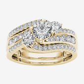 1 1/2 CT.T.W. Natural Diamond 10K Yellow Gold Bridal Ring 1 1/2 CT.T.W. Natural Diamond 10K Yellow Gold Bridal Ring