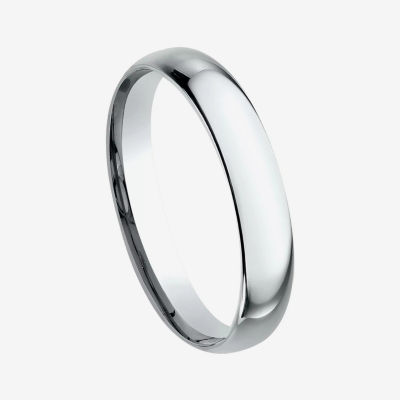 Womens 10K White Gold 3MM Comfort-Fit Wedding Band