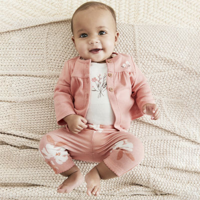 Pink Jcpenney Baby Onesies Adidas Baby Girls Round Neck Short