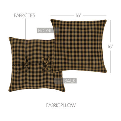 VHC Brands Country Check Square Throw Pillow