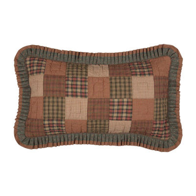 VHC Brands Cinnamon Plaid Reversible Pillow Sham