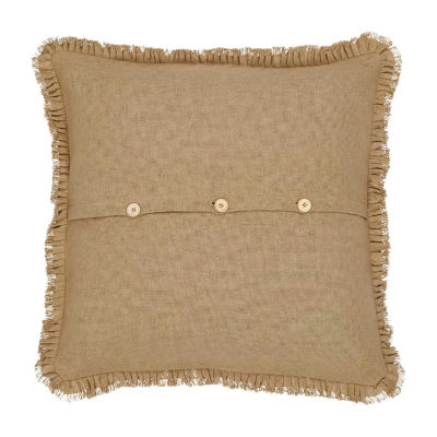 VHC Brands Veranda Burlap Natural Reversible Euro Sham