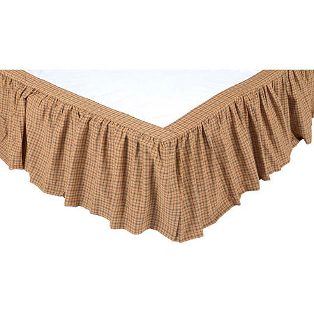 VHC Brands Clamont Bed Skirt, One Size, Brown