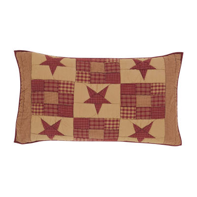 VHC Brands Cody Burgundy Star Reversible Pillow Sham