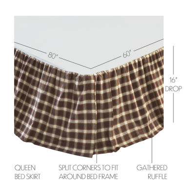 VHC Brands Sheridan Rustic Brown Bed Skirt