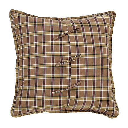 VHC Brands Laramie Reversible Euro Sham, One Size, Brown