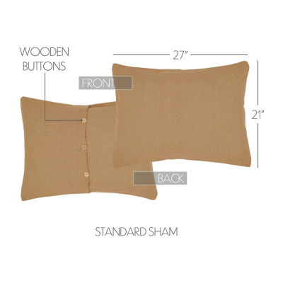 VHC Brands Veranda Burlap Natural Reversible Pillow Sham