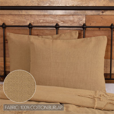 VHC Brands Veranda Burlap Natural Reversible Pillow Sham