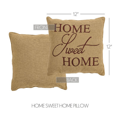 VHC Brands Home Sweet Home 12x12 Throw Pillow